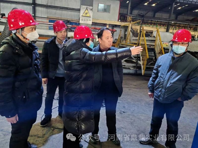 中國鐵道科學研究院集團有限公司鐵道建筑研究所檢測主任薛豐蒞臨河南省鼎鼎實業有限公司調研